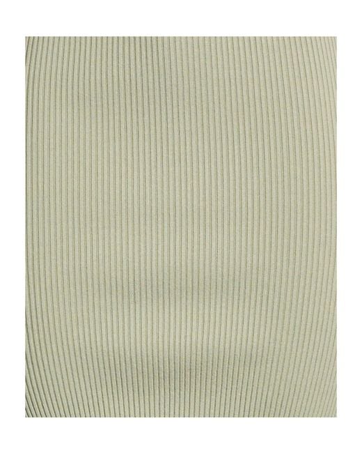 Rick Owens Green Fitted Knit Dress