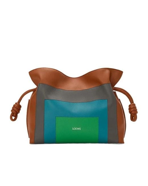 Loewe Green Medium Flamenco Clutch Bag