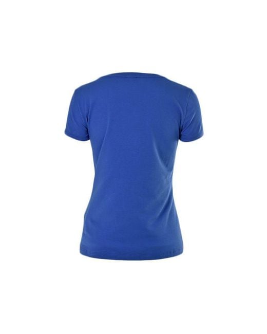 EA7 Blue Round-Necked Logo T-Shirt