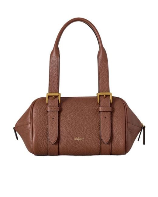 Mulberry Brown Small Boston Top Handle Handbag