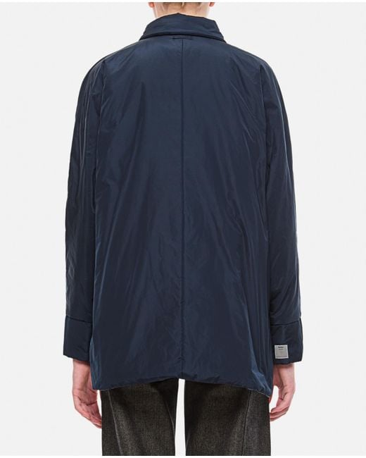 Max Mara Blue The Cube Buttoned Long-Sleeved Jacket