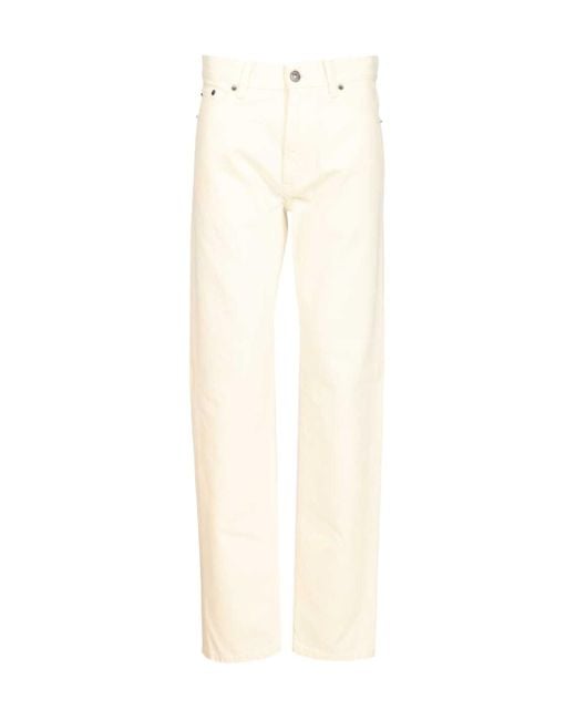Zegna White Logo Patch Straight-Leg Pants for men