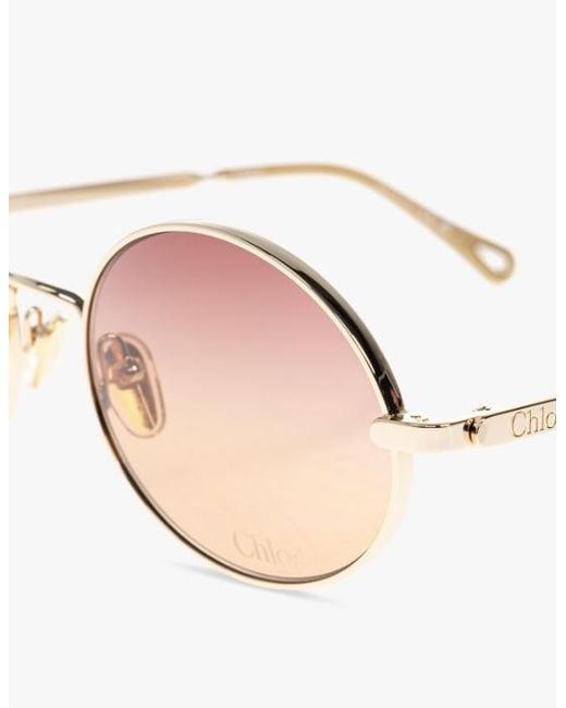 Chloé Pink Chloé Eyewear Oval-Frame Sunglasses