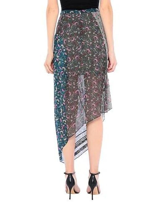 Chloé Gray Printed Midi Skirt