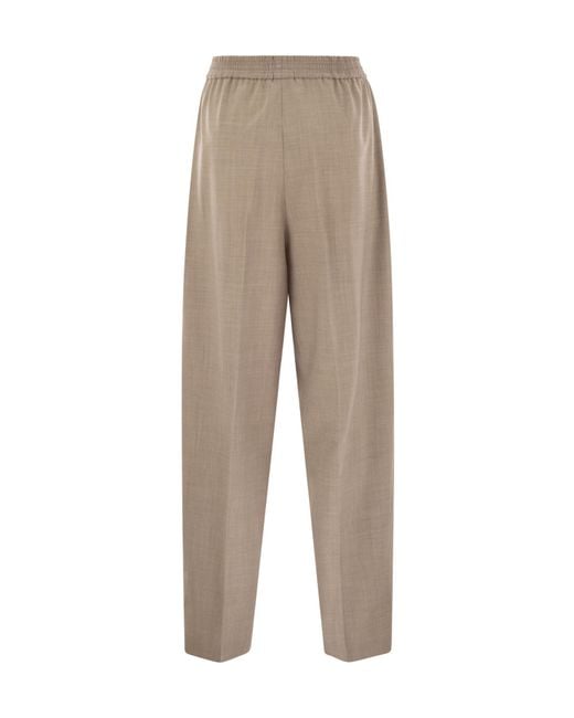 Fabiana Filippi Natural Elastic Waist Casual Pants