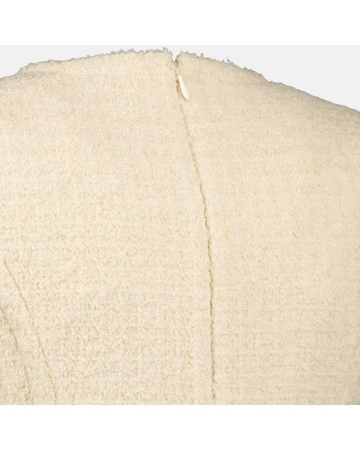 Patou Natural Tweed Bubble-Hem Dress