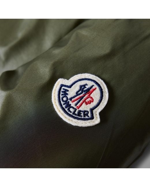 Moncler Green Glossy Lightweight Bomber Jacket