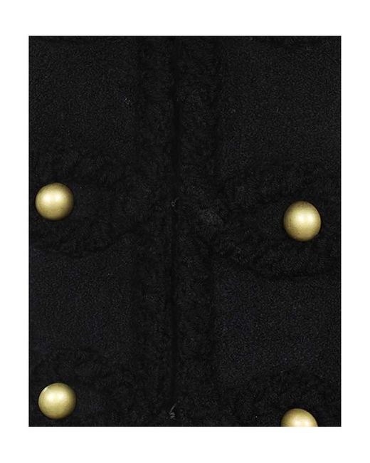 Moschino Black Double Breasted Coat