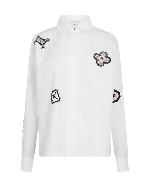 Max Mara White Long-Sleeved Shirt