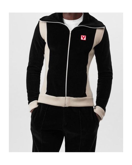 Valentino Black Logo Zip-Up Jacket for men