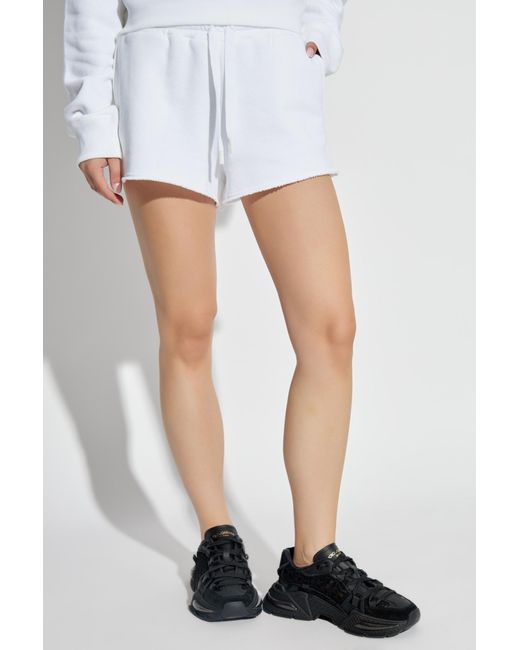 Dolce & Gabbana White Elastic Drawstring Waist Shorts