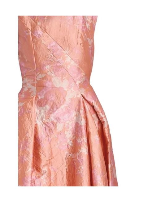 Erdem Pink High-Neck Maxi Dress