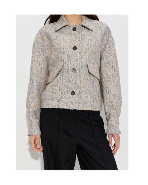 IRO Gray Long Sleeve Casual Jacket