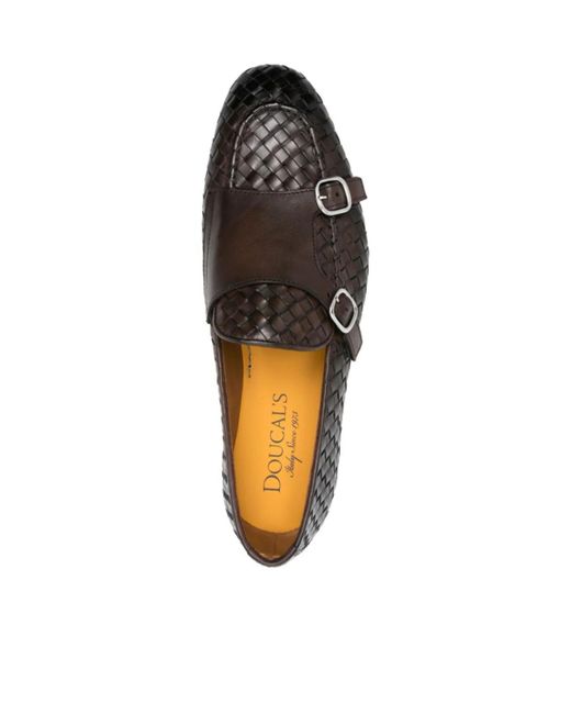 Doucal's Brown Round-Headed Casual Shoes for men