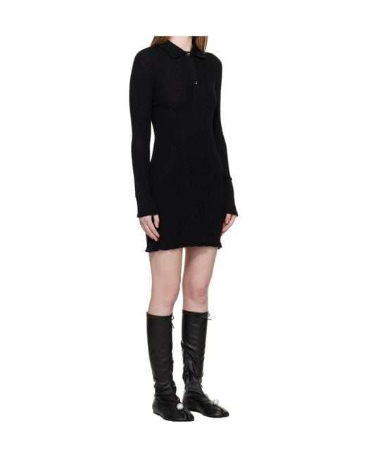 CECILIE BAHNSEN Black Long Sleeve Dress