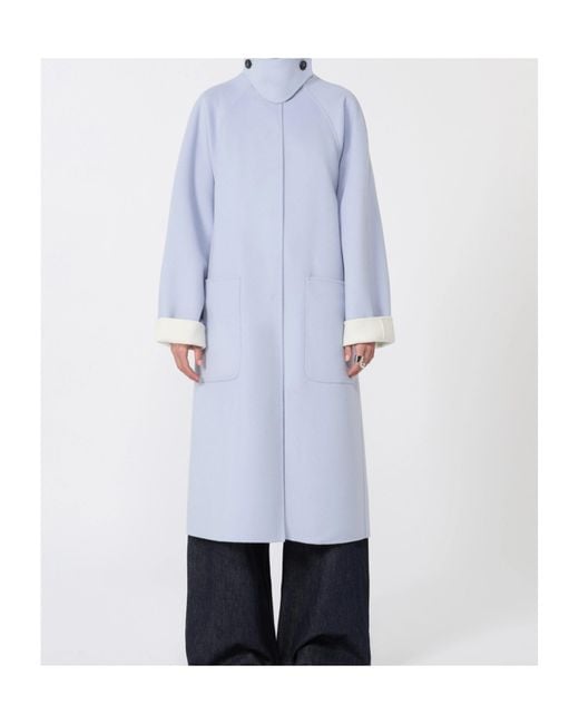 Sportmax Blue Button Pockets Coat