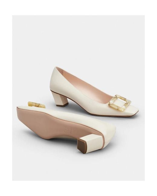 Roger Vivier Natural Belle Vivier Motherpearl High Heels