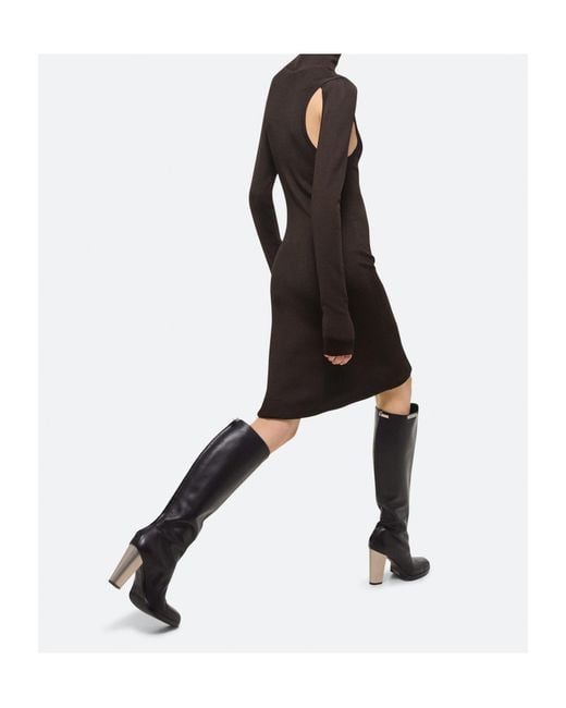 Helmut Lang Black Air Turtleneck Dress