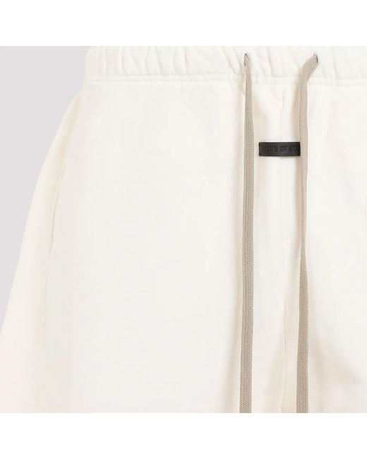 Fear Of God White High Waist Drawstring Shorts for men
