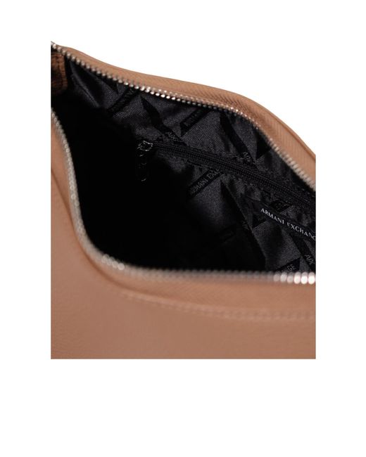 ARMANI EXCHANGE Brown Mini Card Holder-Detail Shoulder Bag