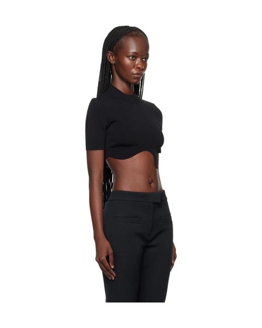 Christopher Esber Black Maparadita Short-Sleeved Top