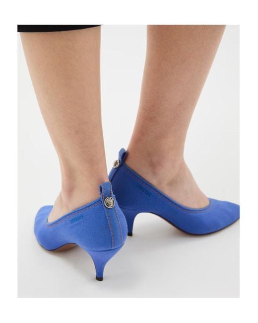 Versace Blue Tina Denim Pointed Pumps