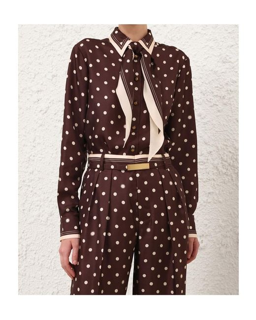 Zimmermann Purple Dot Relaxed Shirt