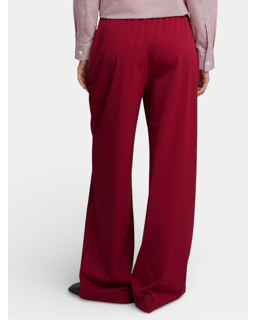 Max Mara Red Drawstring Casual Pants