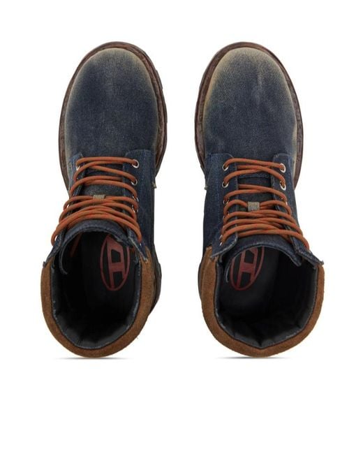 DIESEL Black D-Hammer Hiking Boots for men