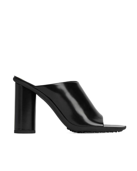 Bottega Veneta Black Atomic Heeled Mules