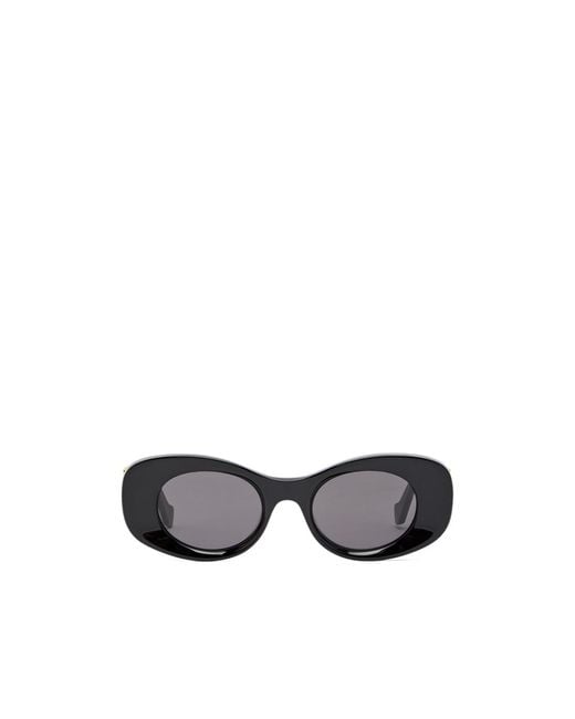 Loewe White Spelling Oval Frame Sunglasses