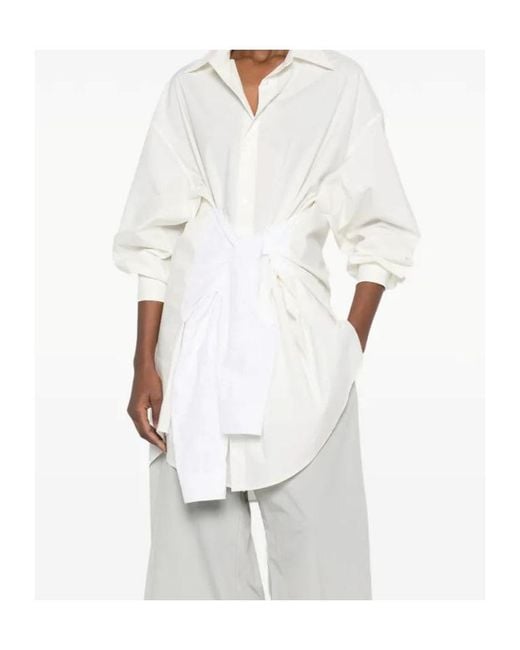 MM6 by Maison Margiela White Panelled Shirt