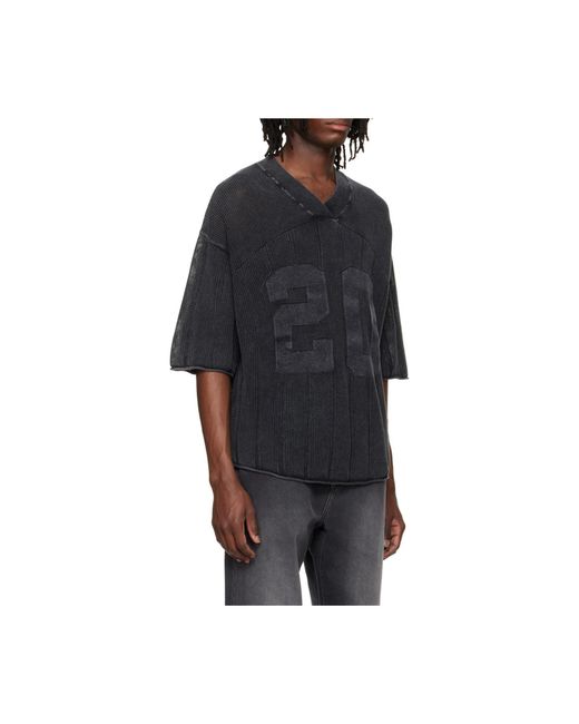 Represent Black Oversized Number Knitted Sweater for men