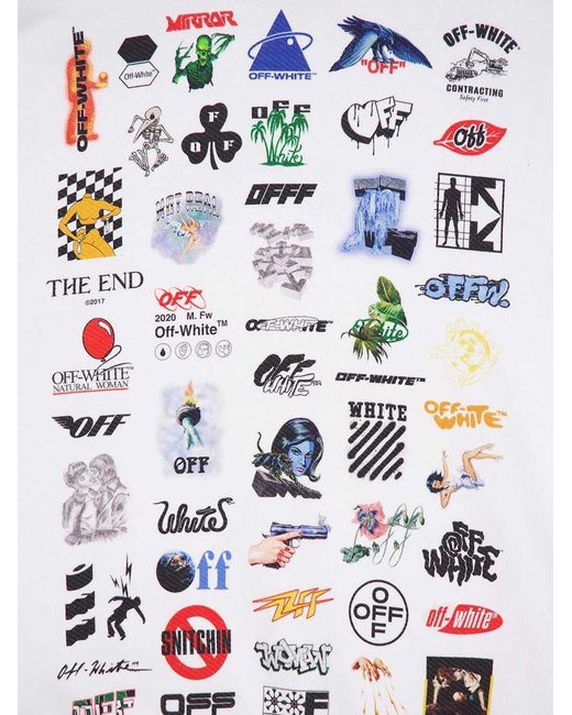 Off-White c/o Virgil Abloh White Logic Skate Cotton Hoodie for men