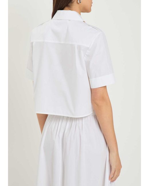 Tory Burch White Loose Cotton Shirt