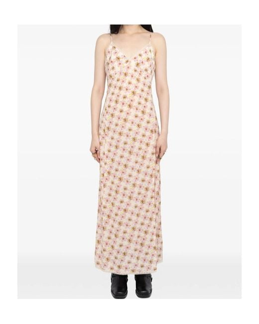 Zadig & Voltaire White Ramelil Floral-Pattern Maxi Dress