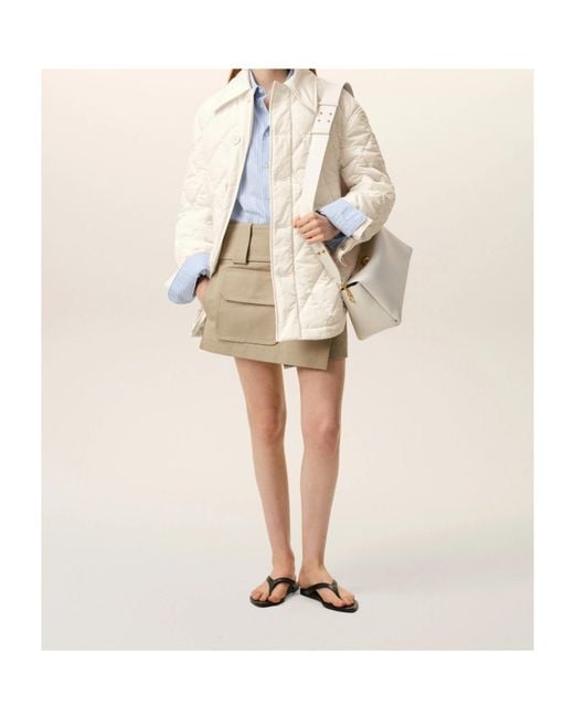 AMI White Padded Buttoned Jacket for men