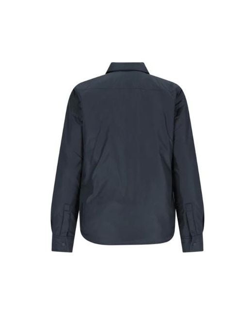 Aspesi Blue Button Padded Shirt Jacket