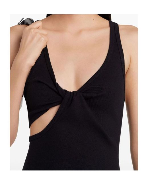 Courreges Black Courrèges Twist 90's Cut-Out Detailed Mini Dress