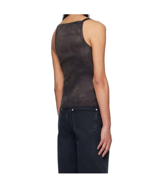 Dion Lee Black Rivet-Embellishment Tank Top for men