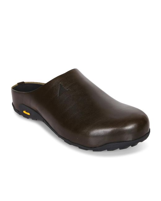 Roa Brown Round-Toe Mule Slippers for men