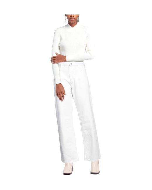 Isabel Marant White Slim-Fit Straight-Leg Jeans