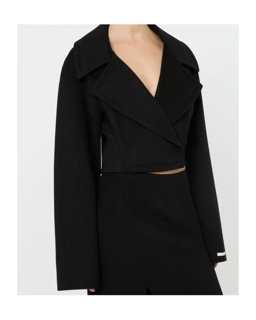 Sportmax Black Long-Sleeved Cropped Jacket