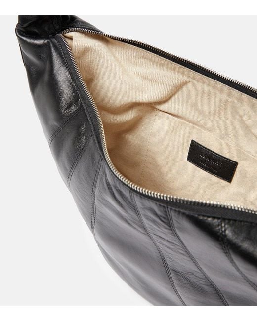 Lemaire Black Fortune Croissant Leather Shoulder Bag