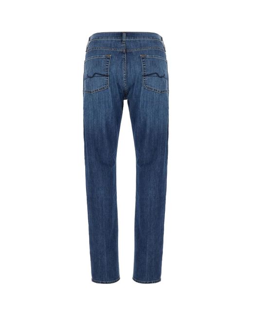 7 For All Mankind Blue Slimmy Mistral Jeans for men