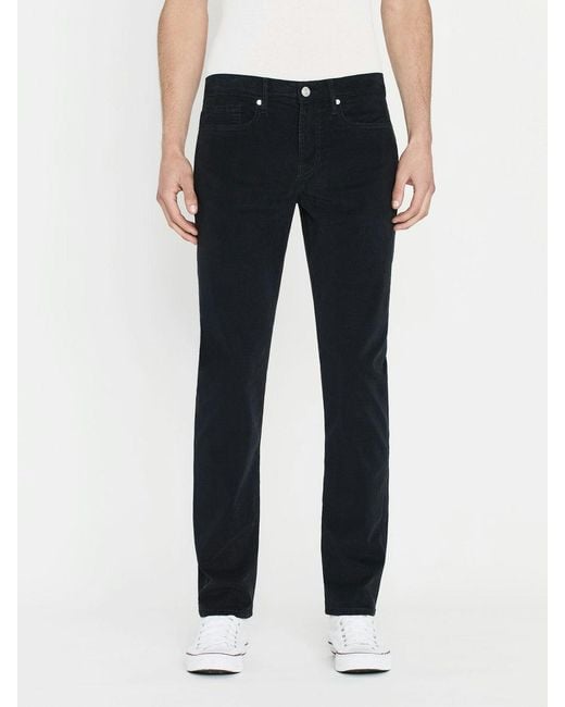 FRAME Black L'Homme Slim Brushed Twill Jeans for men