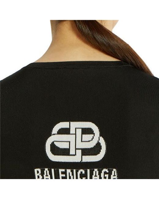 Balenciaga Black Logo Cardigan