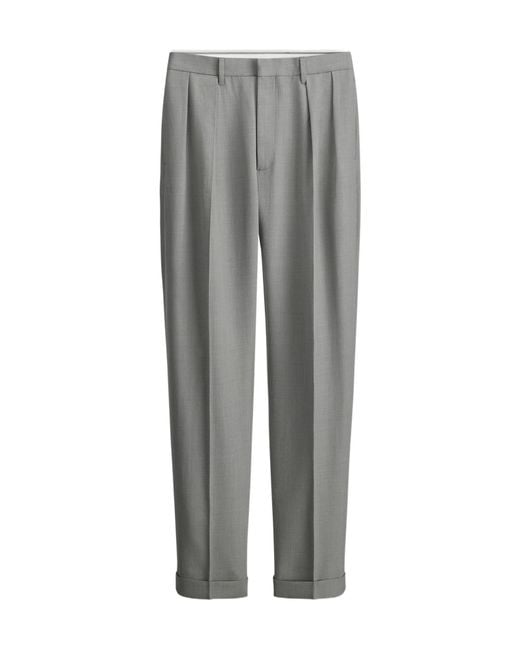 Dior Gray Pleated Tapered Pants for men