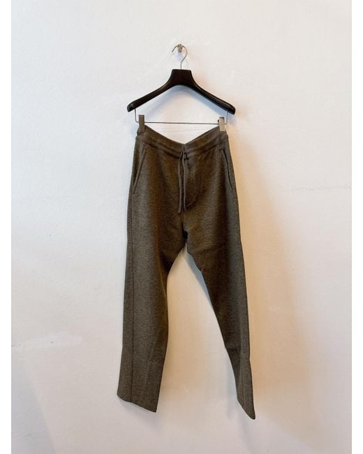 Loro Piana Gray Drawstring Knit Pants for men