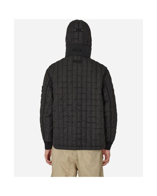 Stone Island Black Compass-Badge Quilted Jacket for men